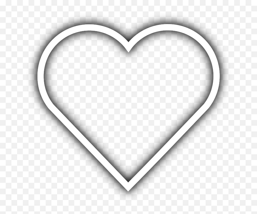 Download Free Png Simple Heart - White Heart Icon Transparent Emoji,Glowing Heart Emoji