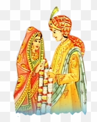 Indian Wedding Bride And Groom Clipart - Indian Wedding Symbol Png Emoji,Wedding Emoji Copy And Paste