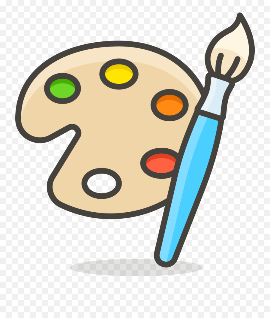 600 - Palette Svg Emoji,Painting Emoji