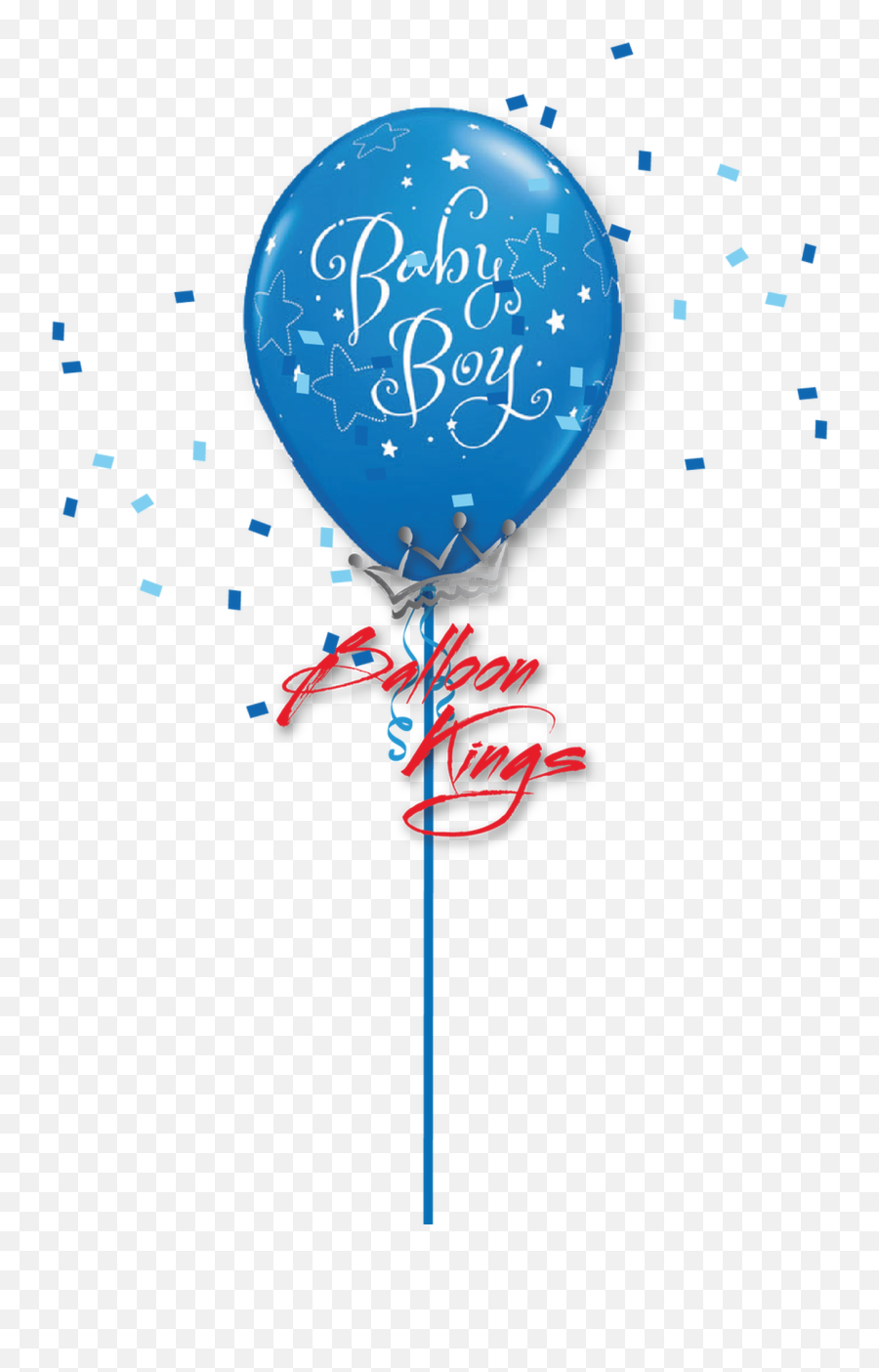 11in Latex Baby Boy Stars - Balloon Emoji,Blue Balloon Emoji