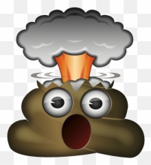 Emoji - Exploding Head Poop Emoji,Explosion Emoji