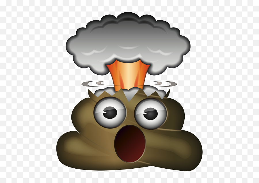 Emoji - Exploding Head Poop Emoji,Explosion Emoji