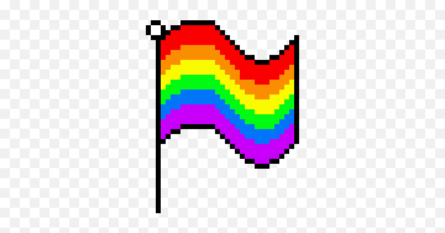 Pin - Pride Flag Pixel Art Emoji,Rainbow Flag Emoji