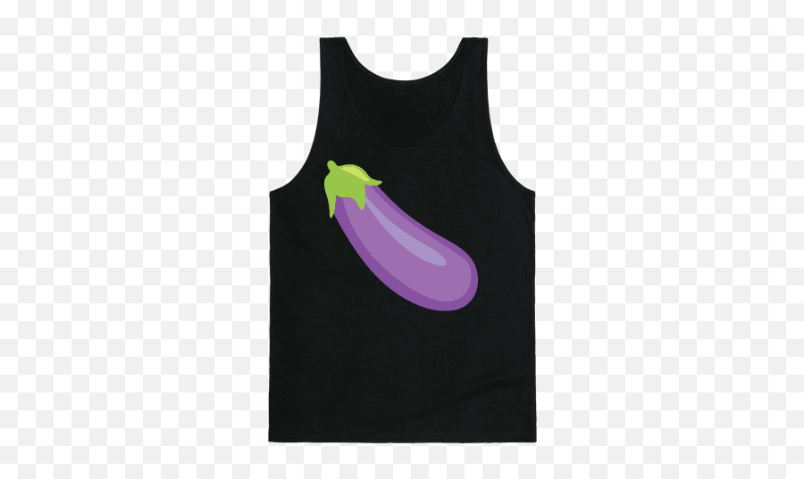 Peach Emoji Tank Tops Lookhuman - Sleeveless Shirt,Purple Eggplant Emoji