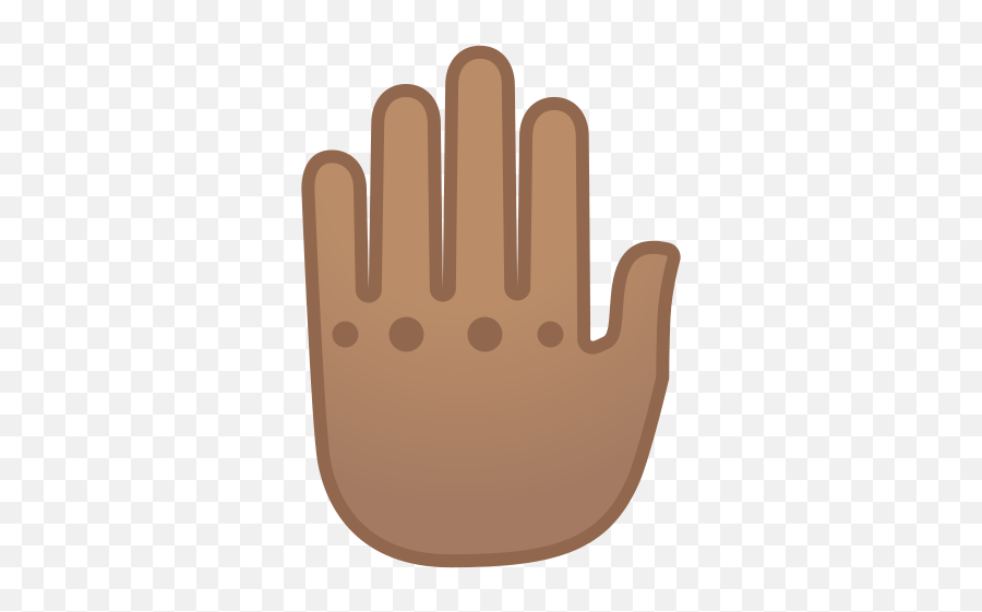 Raised Back Of Hand Medium Skin Tone Free Icon Of Noto - Icon Emoji,Brown Fist Emoji