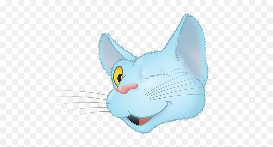 Blue Cat Emoji - Cat Yawns,Catemoji
