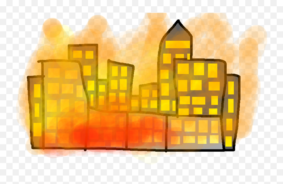 Burning City - Visual Arts Emoji,Burning Man Emoji