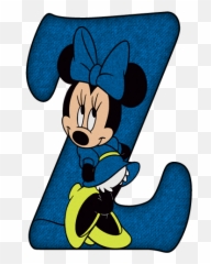 ZDE ALFABETO DECORATIVO Disney alphabet - Minnie Mouse Blue Letters Emoji