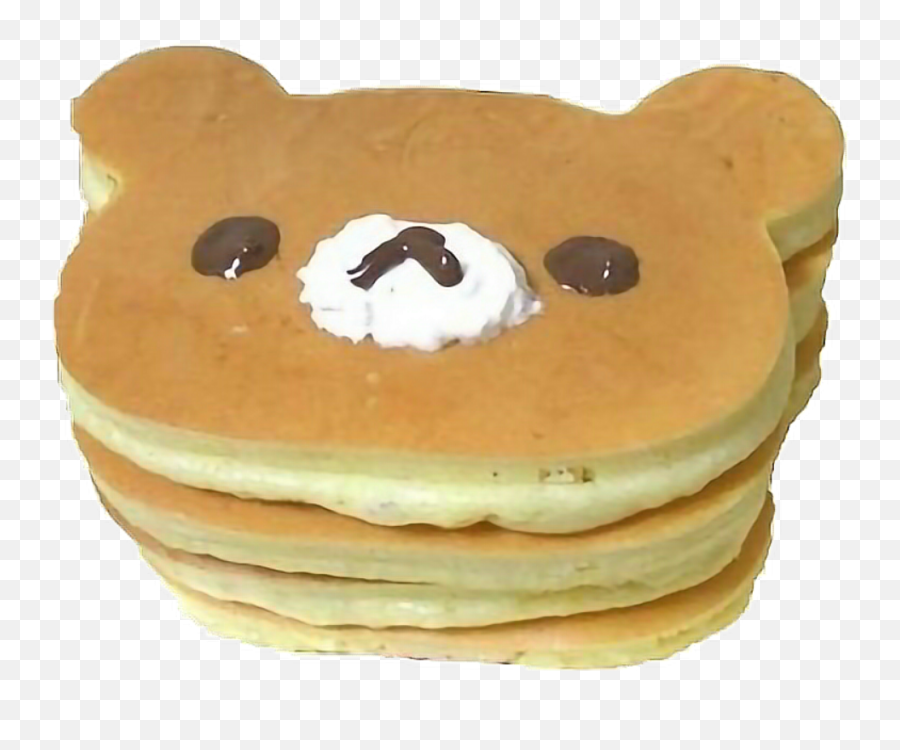 Rilakkuma Bear Pancake Sticker - Japanese Kawaii Food Emoji,Pancakes Emoji