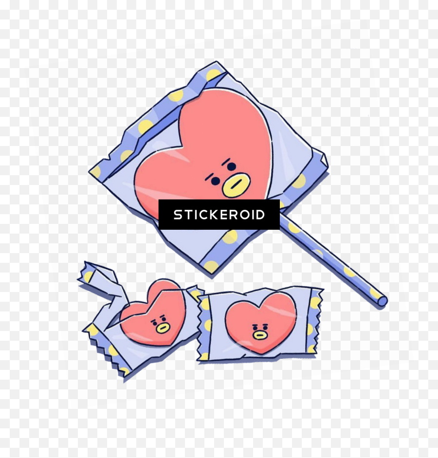 Likk Lick Lollipop Llpp - Cartoon Clipart Full Size Bt21 Tata Candy Emoji,Lolipop Emoji