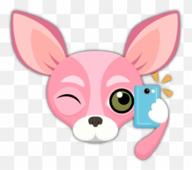 Pink Valentines Chihuahua Emoji Stickers - Chihuahua,Latino Emoji