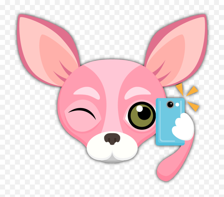 Pink Valentines Chihuahua Emoji Stickers - Chihuahua,Latino Emoji