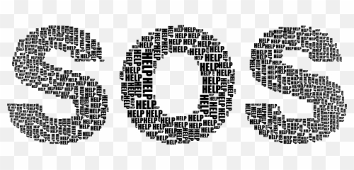 Sos Black Sign Vector Clipart Image - Morse Code Help Emoji