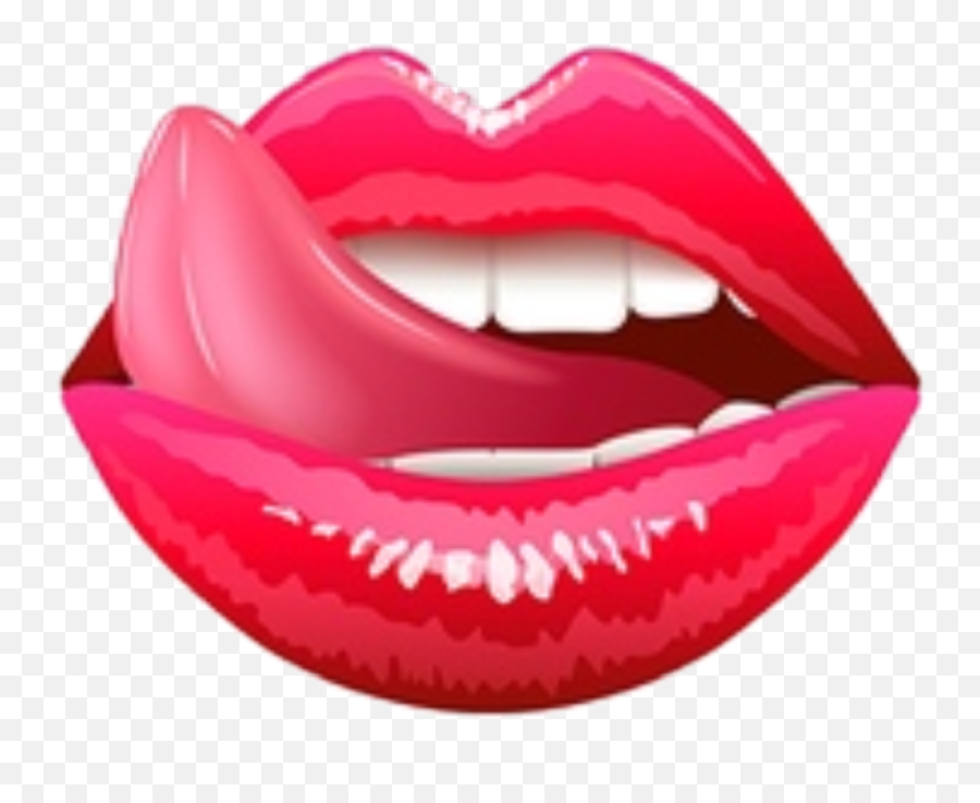 Tongue Clip Sweet Transparent Png - Tongue Lick Lips Emoji,Tongue Licking Emoji
