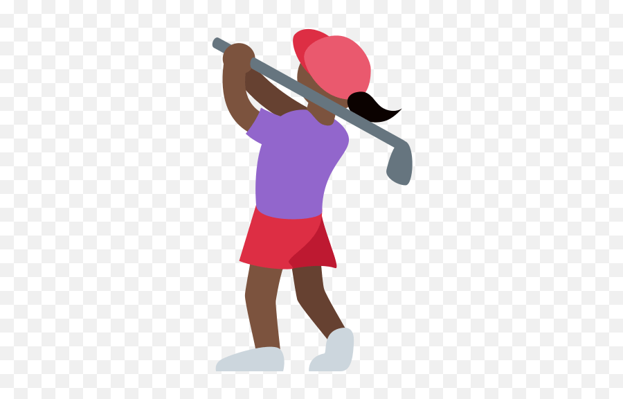 Woman Golfing Emoji With Dark Skin Tone Meaning - Illustration,Golf Emoji