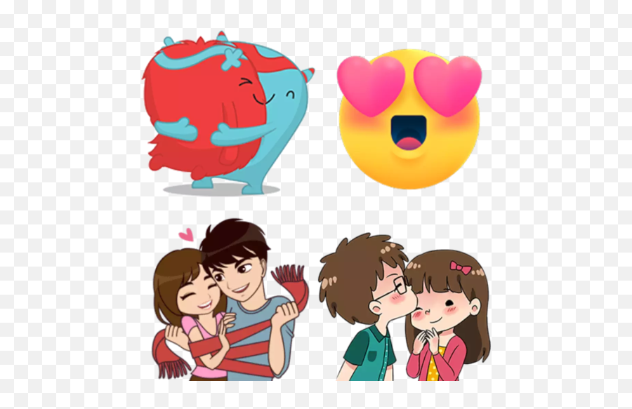 Love Stickers For Whatsapp - Hug Sticker In Whatsapp Emoji,Emoji De Amor