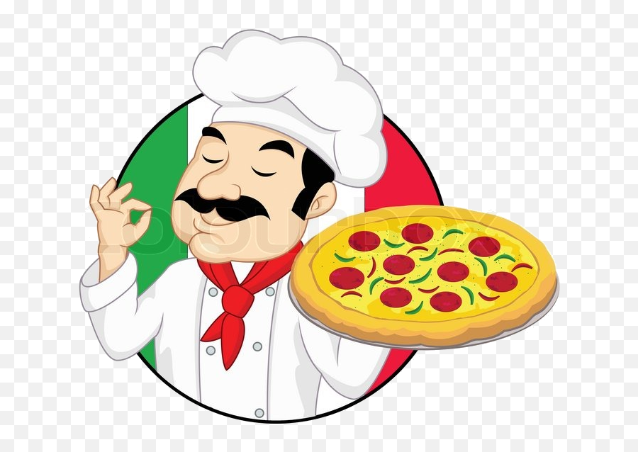 Guy Clipart Black And White Png Files - Pizza Chef Clipart Emoji,Emoji Eating Pizza