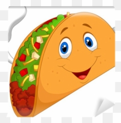 Taco Cartoon Giving Thumb Up Wall Mural - My Favorite Food Is Tacos Emoji