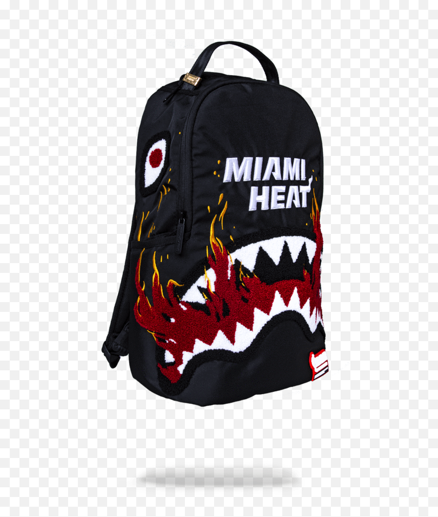 Nbalab Miami Fire Shark In 2020 - Sprayground Miami Heat Emoji,Black Emoji Book Bag