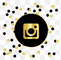 Guide For What To Post - Black And Gold Instagram Icon Emoji