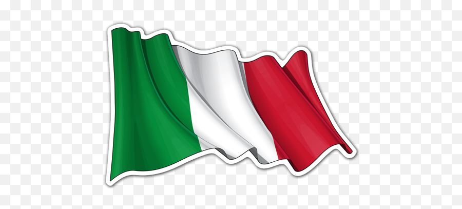 Pegatinas Bandera De Italia Ondeando Bandera Pegatina - Bandera De Italia Pegatina Emoji,Croatian Flag Emoji