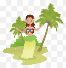 Hula Girl Clipart Png - Hawaii Luau Png Transparent Emoji,Hula Girl Emoji
