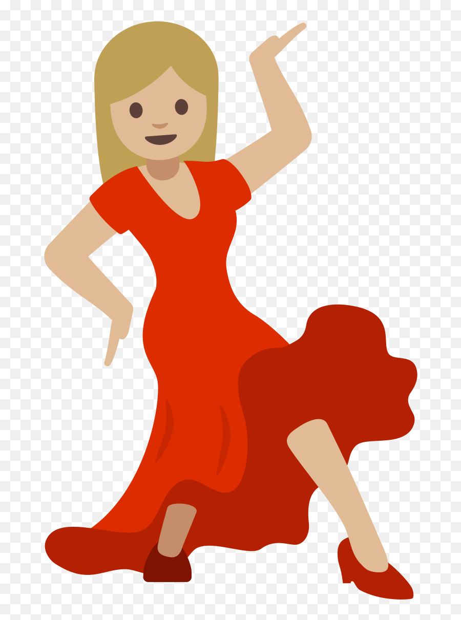 Fileemoji U1f483 1f3fcsvg - Wikimedia Commons Dancing Emoji Png,Skin Color Emoji