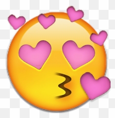 Emoji Heart Pink Edit Kiss Love Sticker - Kisses With