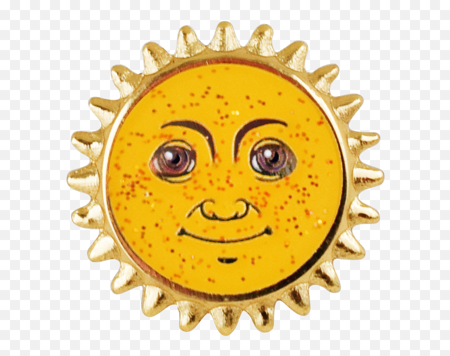 Sun Emoji Pin - Smiley,Sun Emoji