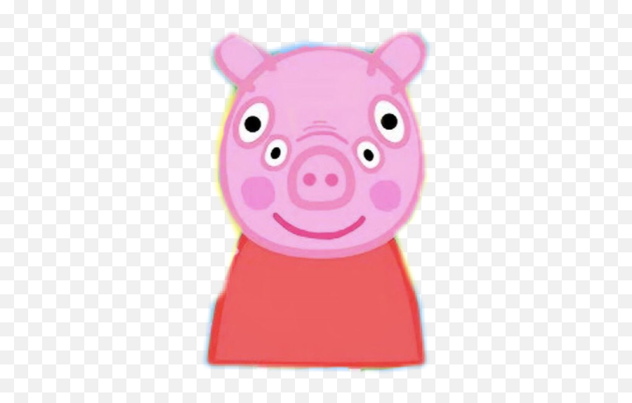 Peppapig Pep Front Sticker By Solangeusa001 - Happy Emoji,Pig Face Emoji