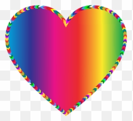 Rainbow Heart Png - Multi Colored Heart Clipart Emoji,Rainbow Hearts Emoji
