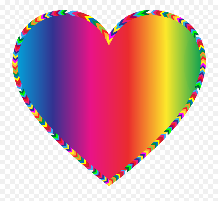 Rainbow Heart Png - Multi Colored Heart Clipart Emoji,Rainbow Hearts Emoji