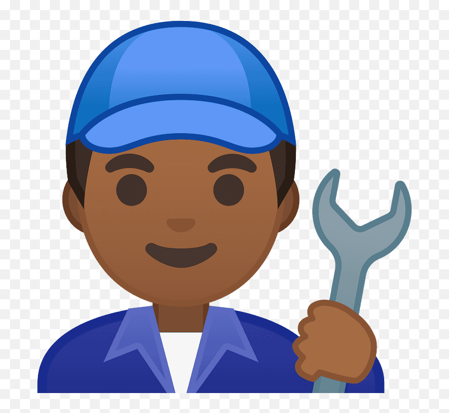 Man Mechanic Emoji Clipart - Man Employee Icon Png,Male Emojis