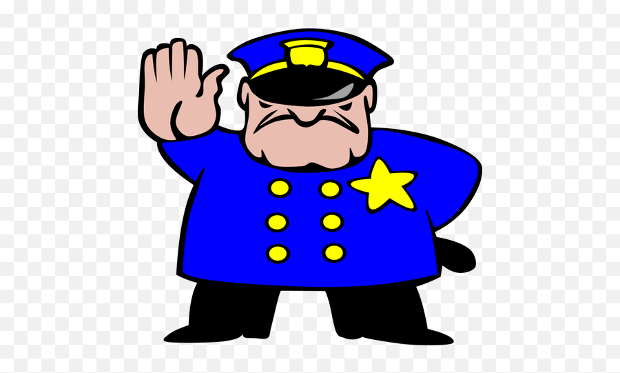Police Man Vector Drawing - Breaking The Law Clipart Emoji,Police Badge Emoji