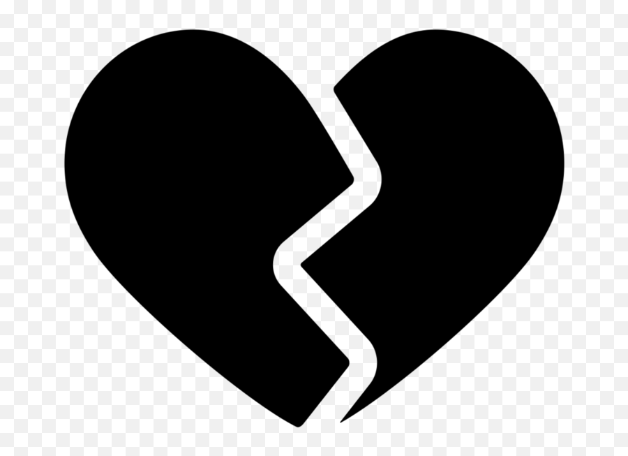 Download Free Png Break Up - Black Broken Heart Clipart Emoji,Break Up Emoji