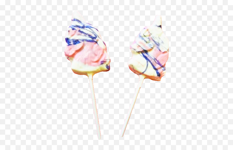 Unicorn Imprint Chocolate Lollipops - Ice Cream Emoji,Emoji Lollipops