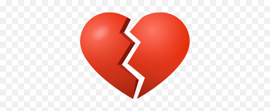 Broken Heart Icon - 3d Red Heart Png Emoji,Salute Emoji Android