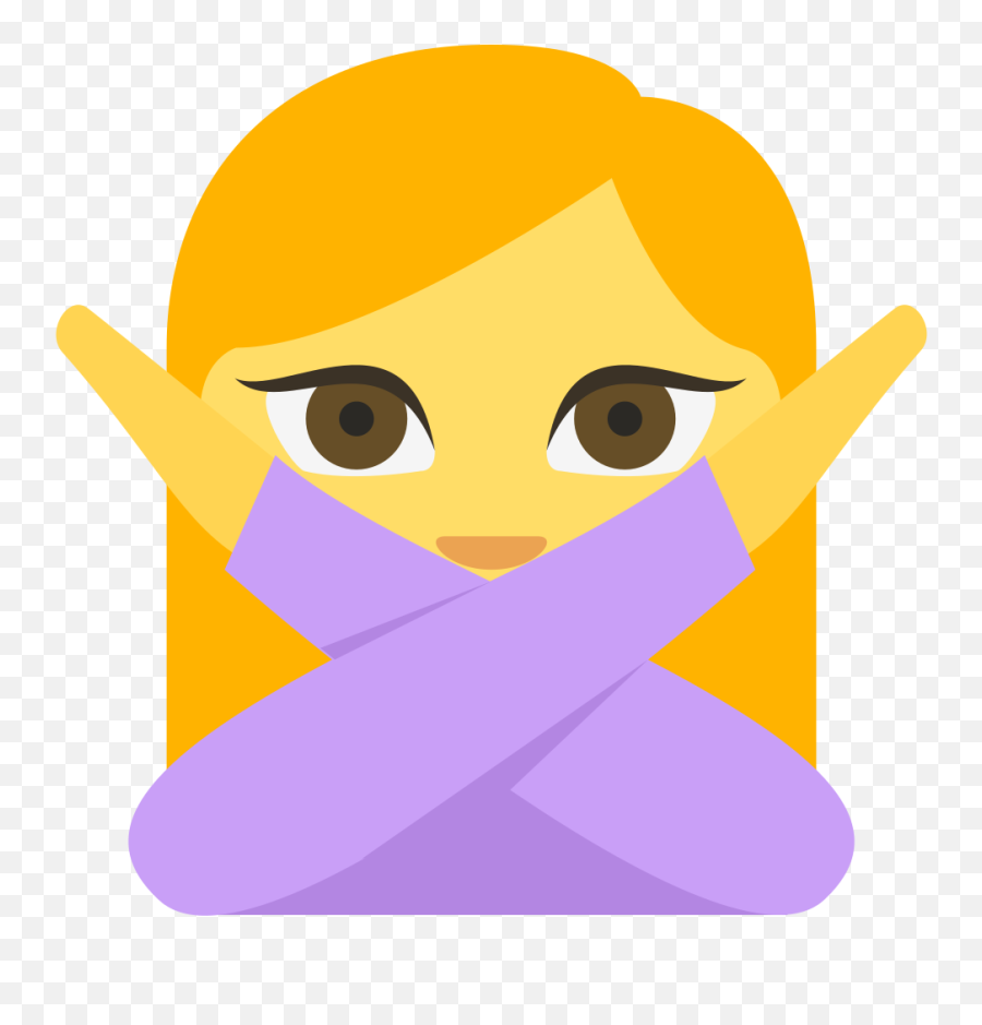 Emojione 1f645 - Emoji No Good,Wide Eyed Emoji