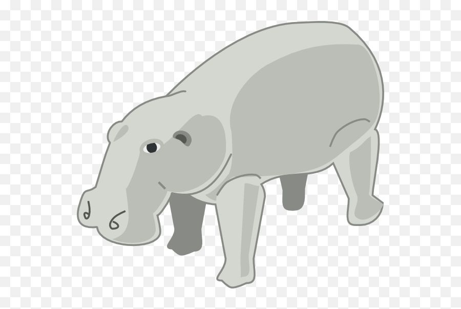 Mascot Vector Tapir Picture - Animated Hippopotamus Emoji,Hippo Emoticon