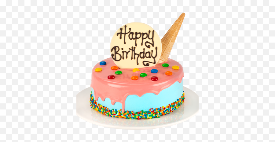 Confetti Cone Party Cake - Party Cake Emoji,Pink Emoji Cake