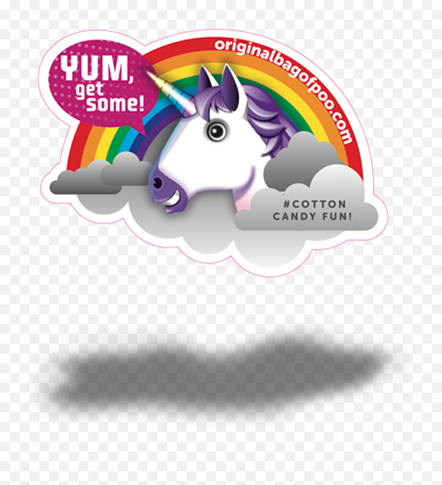 Unicorn Poo 1 Pack - Cartoon Emoji,Cotton Candy Emoji