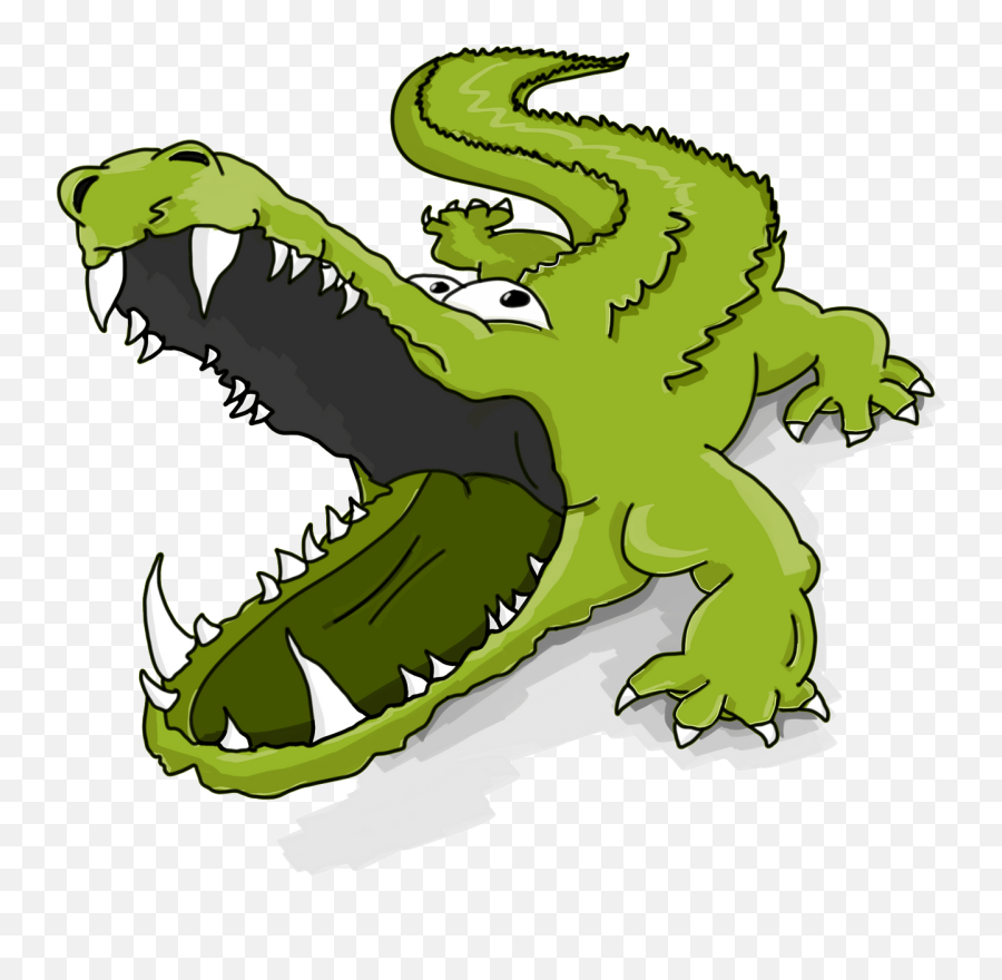 Cartoon Crocodile Clipart - Clipart Alligator With Mouth Open Emoji,Alligator Emoji