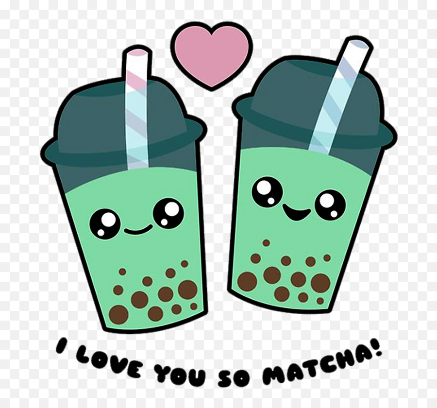 2020 - Love You So Matcha Emoji,Boba Emoji