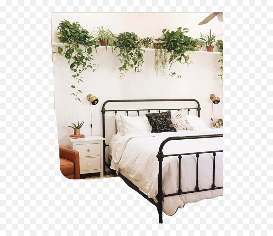 Cute Room Bed Bedroom Plant Sticker - Metal Wall Art Above Bed Emoji,Emoji Bedroom