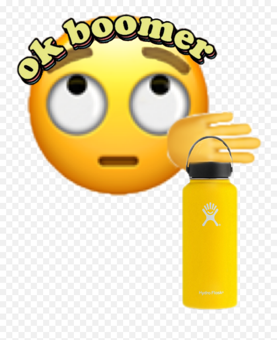 Emoji Okboomer Hydroflask Sticker - Happy,Flask Emoji