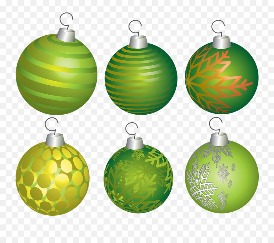 Greeting Card Christmas Vectors - Light Green Christmas Balls Transparent Emoji,Congratulations Emoticon