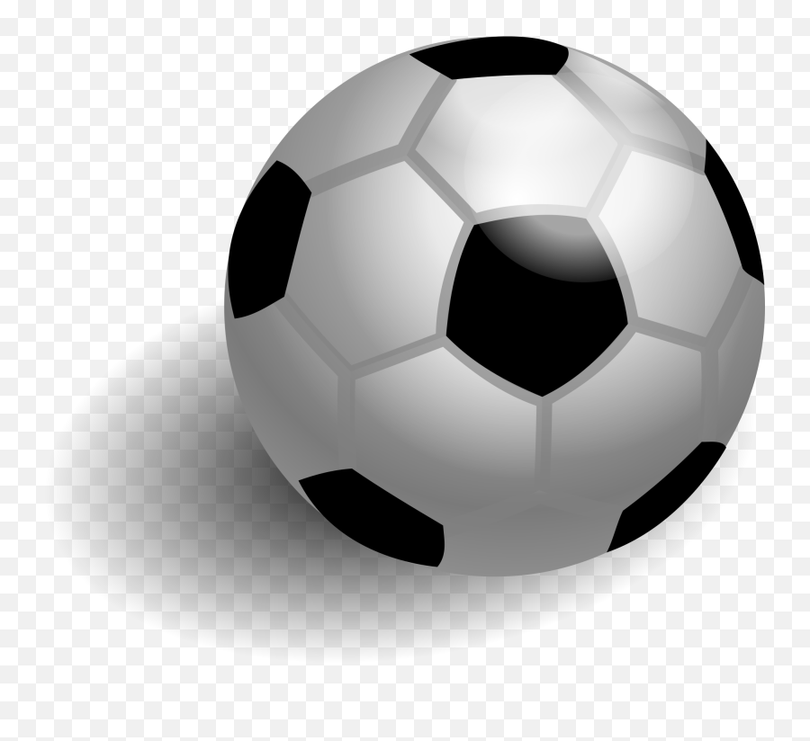 Free Soccer Ball With Shadow Clipart Clipart And Vector - Baloon De Fut Un Dibujo Emoji,Soccer Ball Emoji