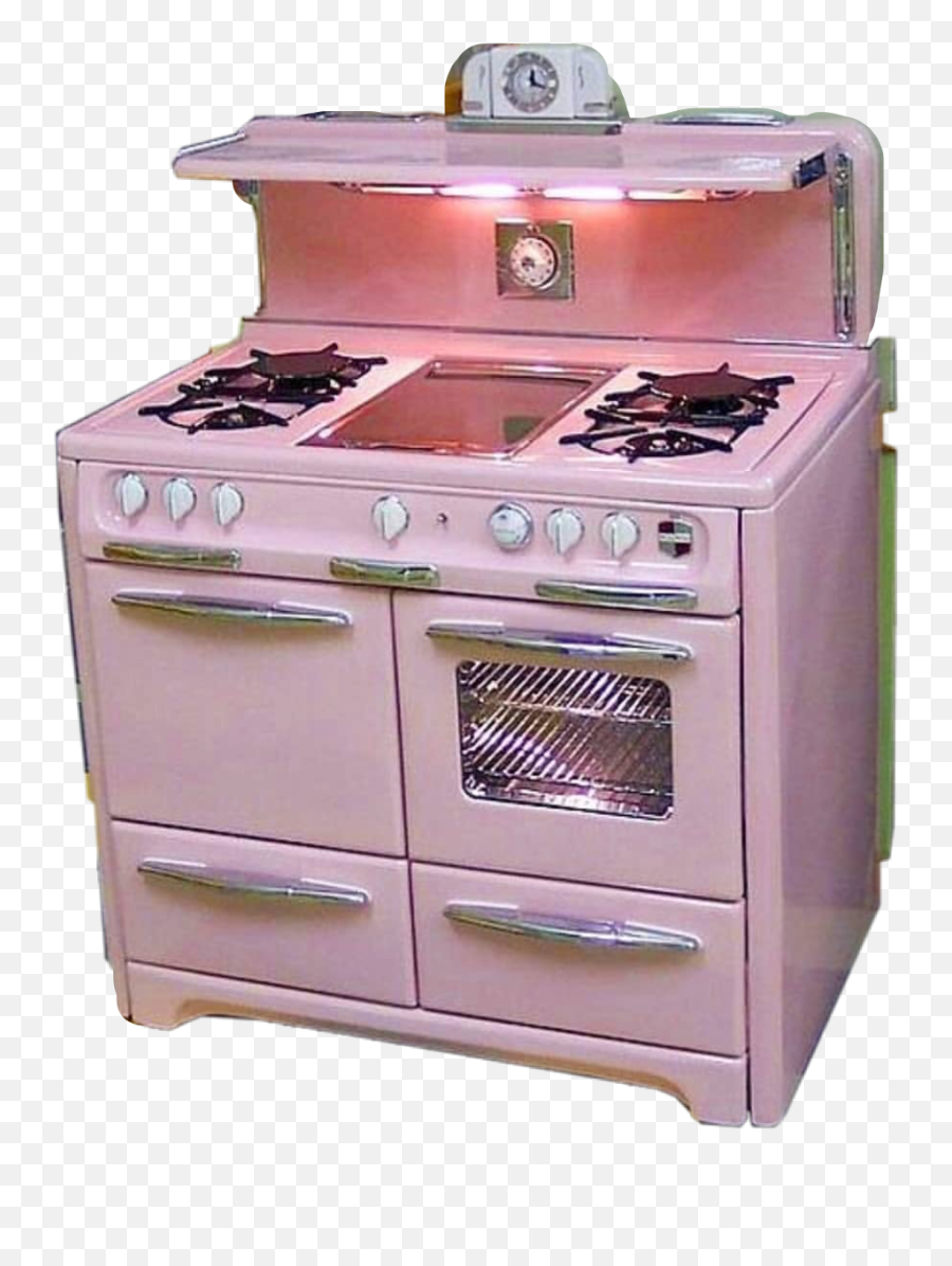 Pink Stove Retro Cook Bake Freetoedit - Pink Stove Emoji,Stove Emoji