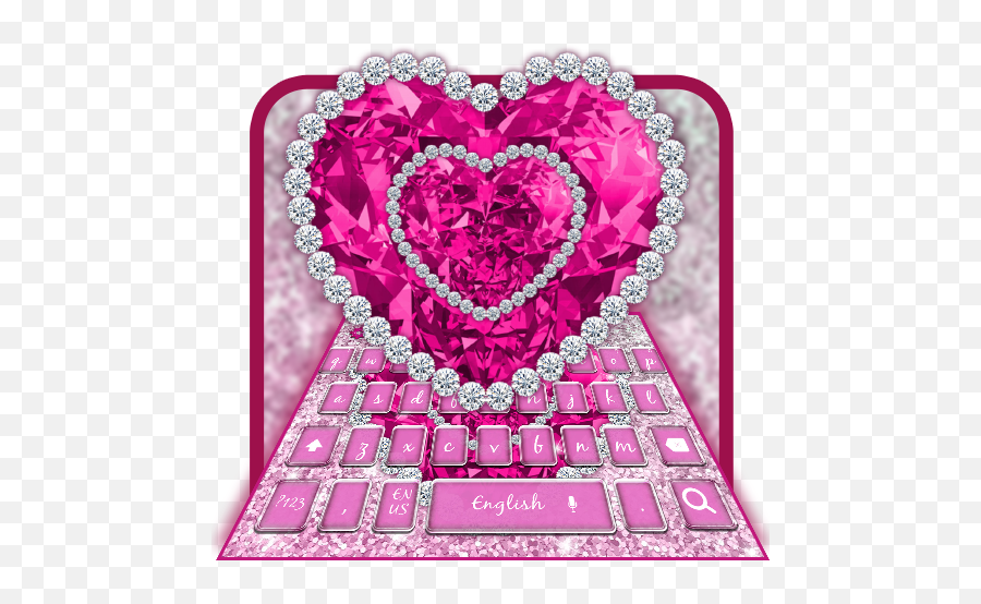 Glitter Pink Diamond Heart - Heart Emoji,Glitter Heart Emoji