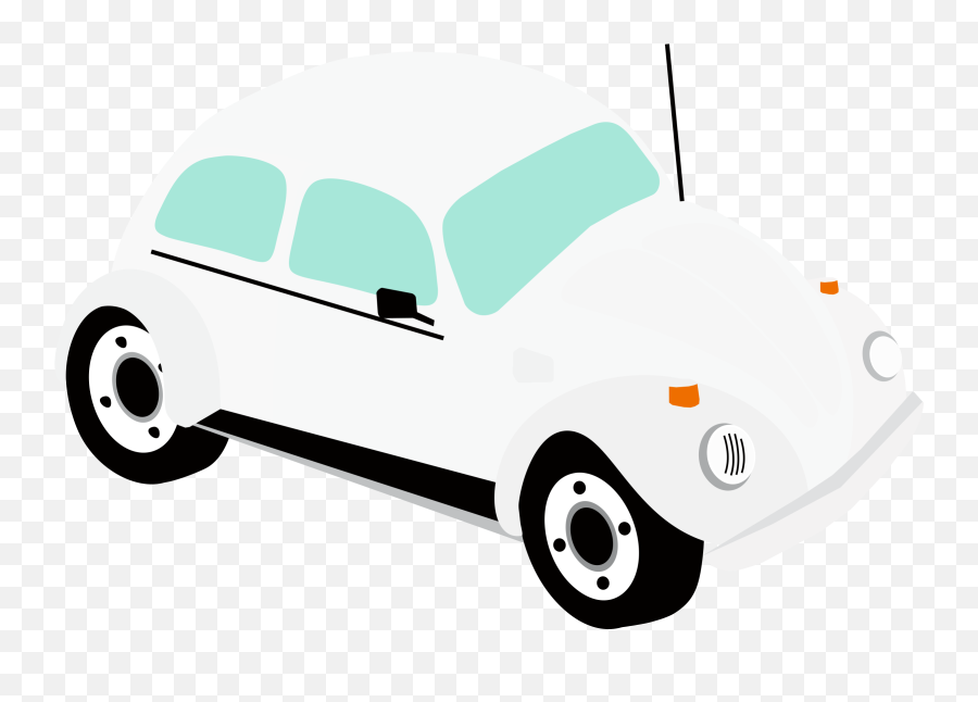 White Beetle Car Vector Clipart Image - Volkswagen Beetle Emoji,Car Wash Emoji